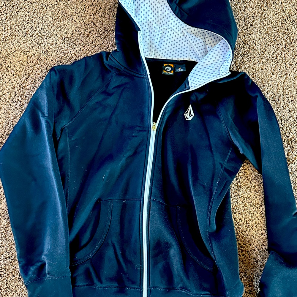 Volcolm size M black/white zip up